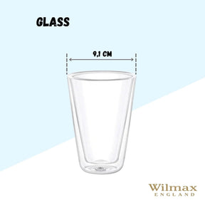 Wilmax Doppelwandiges Glas 300 ml Transparent WL-888705/A