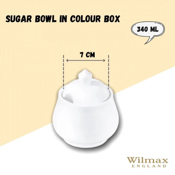Wilmax Zuckerdose 340 ml Weiß Porzellan WL-995019/1C