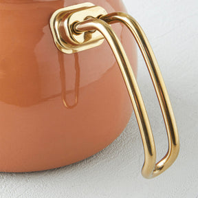English Home Brisa Emaille-Teekanne (Çaydanlık) 0,5+1,1 l Braun