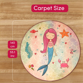 Bosdela Kinder- und Babyteppich - runder Kinderzimmerteppich, Ø 140 cm, verschiedene Designs