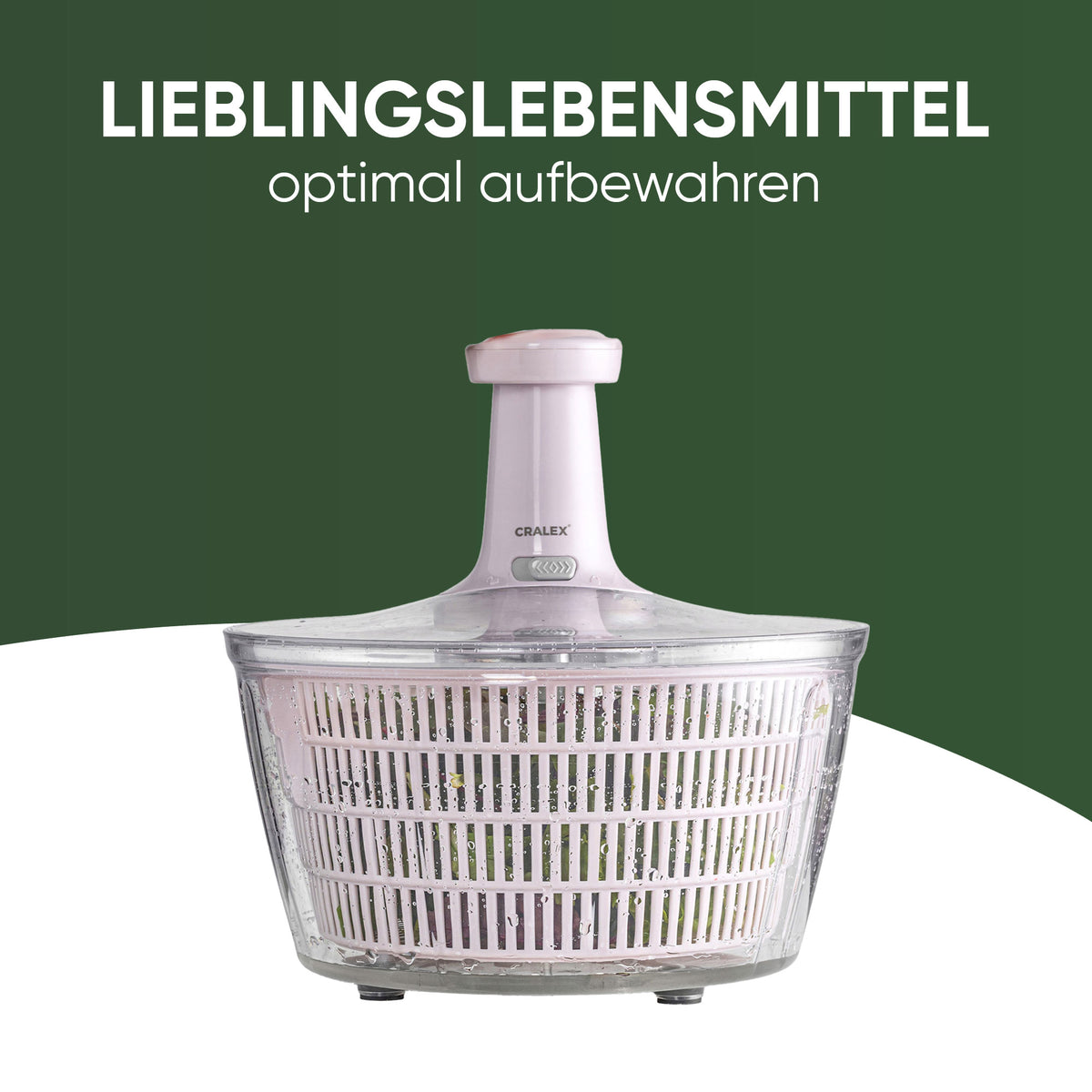 CRALEX Salatschleuder & Schalen Set - 5L + 2L & 3L