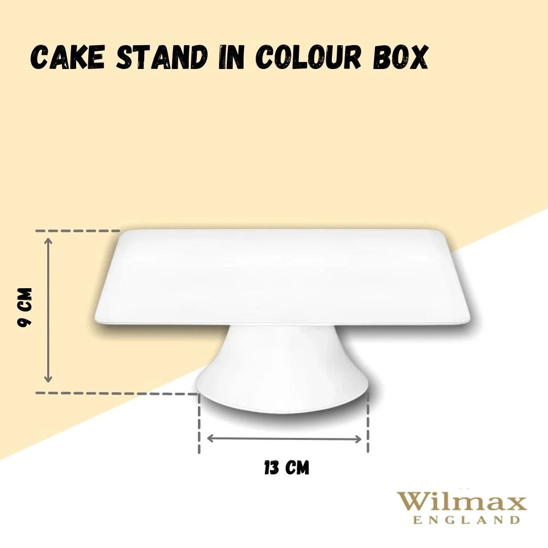 Wilmax Kuchenständer 25 x 25 cm Porzellan Weiß WL-996131/A