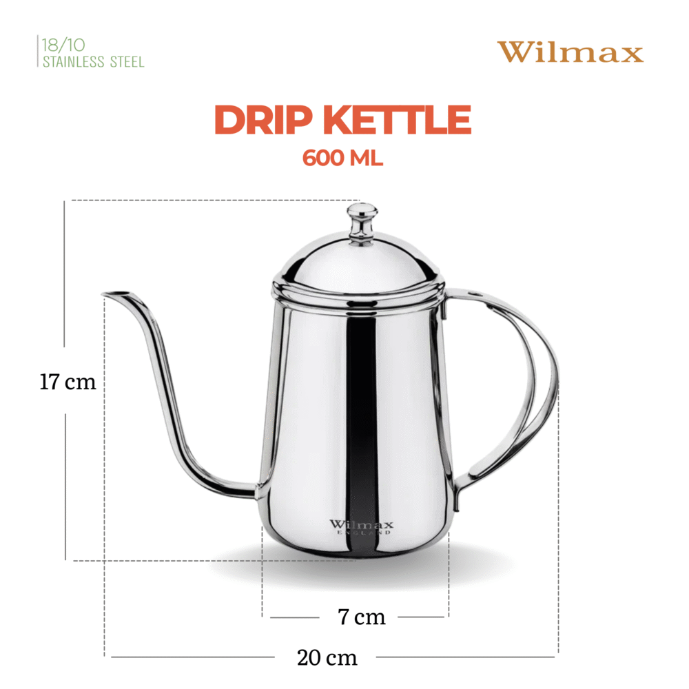 Wilmax Drip Kettle 600 ml Edelstahl