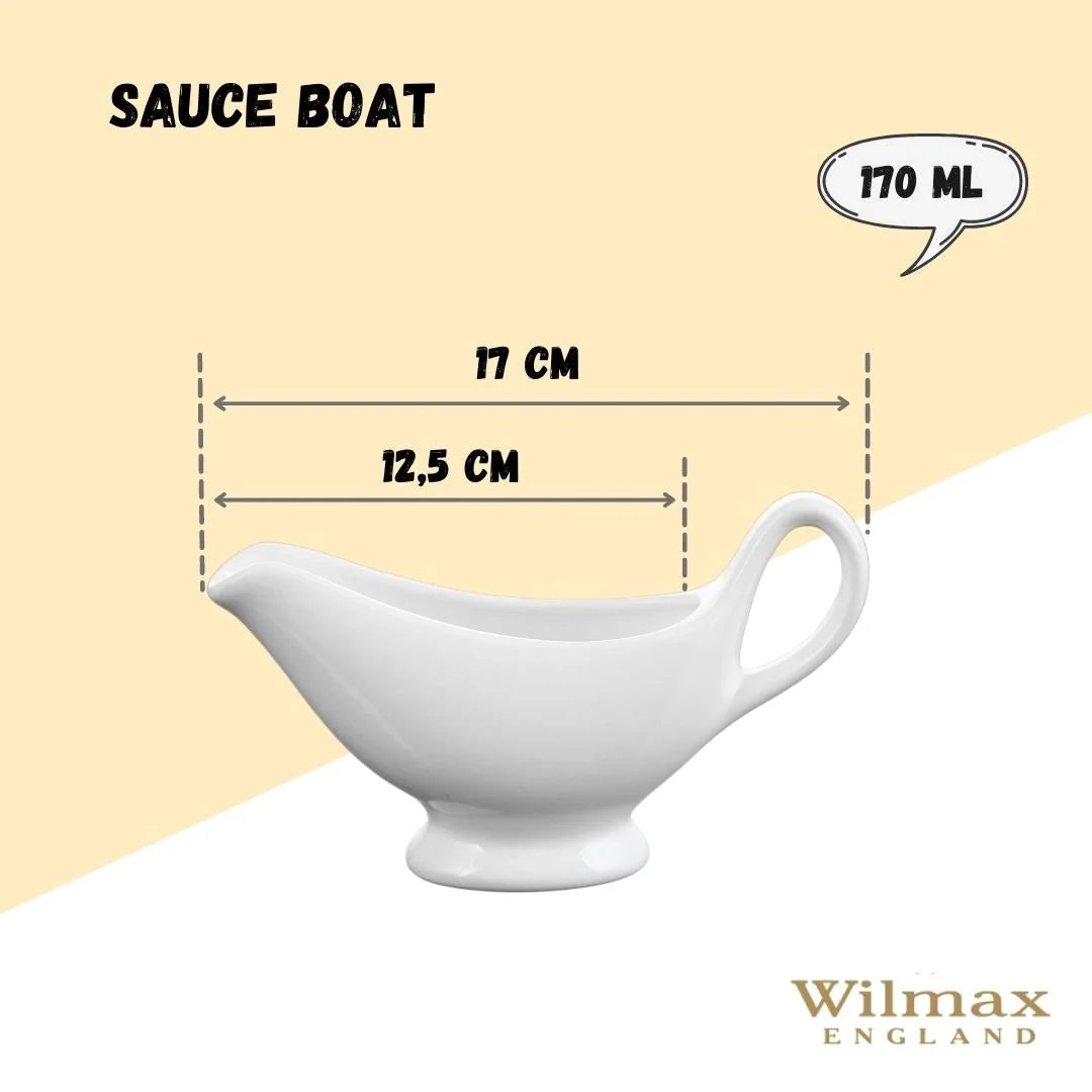 Wilmax Sauciere 170 ml Porzellan Weiß WL-996013/A