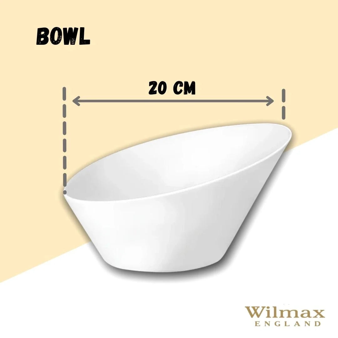 Wilmax Schale 19.5 cm 650 ml aus Porzellan, Weiß WL-992775/A