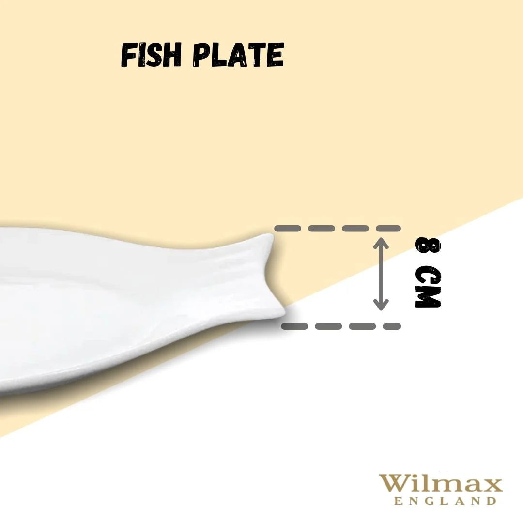 Wilmax Fischplatte 31.5 cm aus Porzellan Weiß WL-992008/A