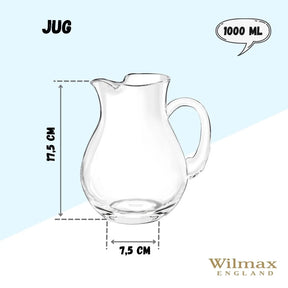 Wilmax Krug 1000 ml Kristallglas Transparent WL-888370/1C