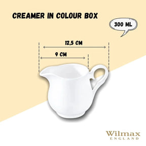 Wilmax Sahnekännchen 300 ml Weiß Porzellan WL-995020/A