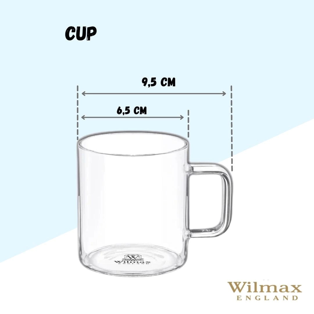 Wilmax Glasbecher 320 ml Borosilikatglas Transparent WL-888606/A