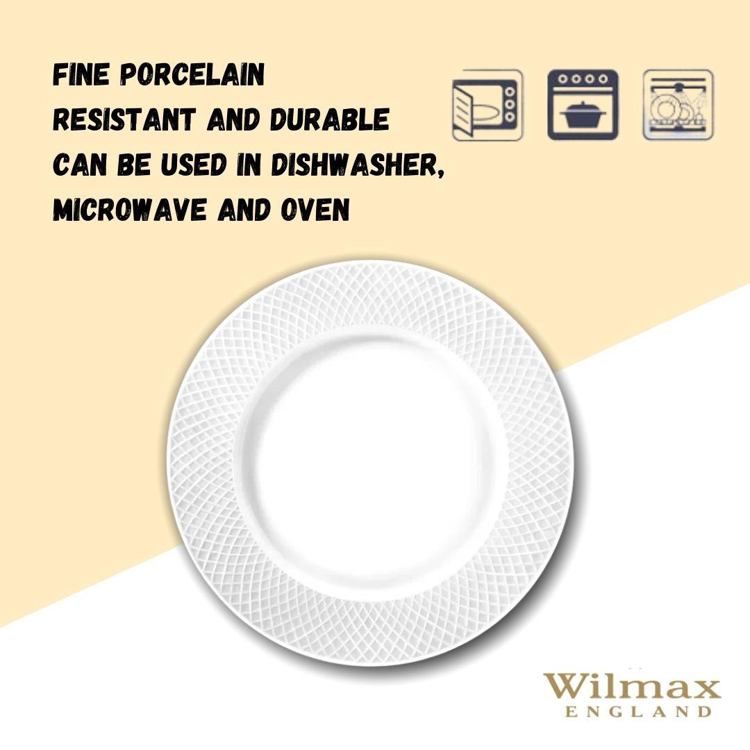 Wilmax Speiseteller 25,5 cm Weiß Porzellan 2er Set WL-880101/2C