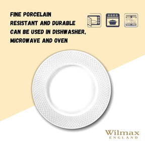 Wilmax Speiseteller 25,5 cm Weiß Porzellan 2er Set WL-880101/2C