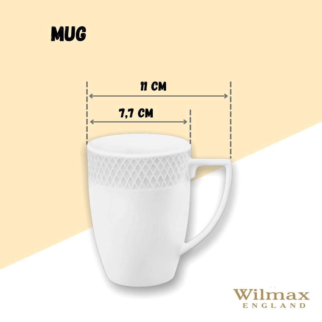 Wilmax Tasse 350 ml Weiß Porzellan 2er Set WL-880108/2C