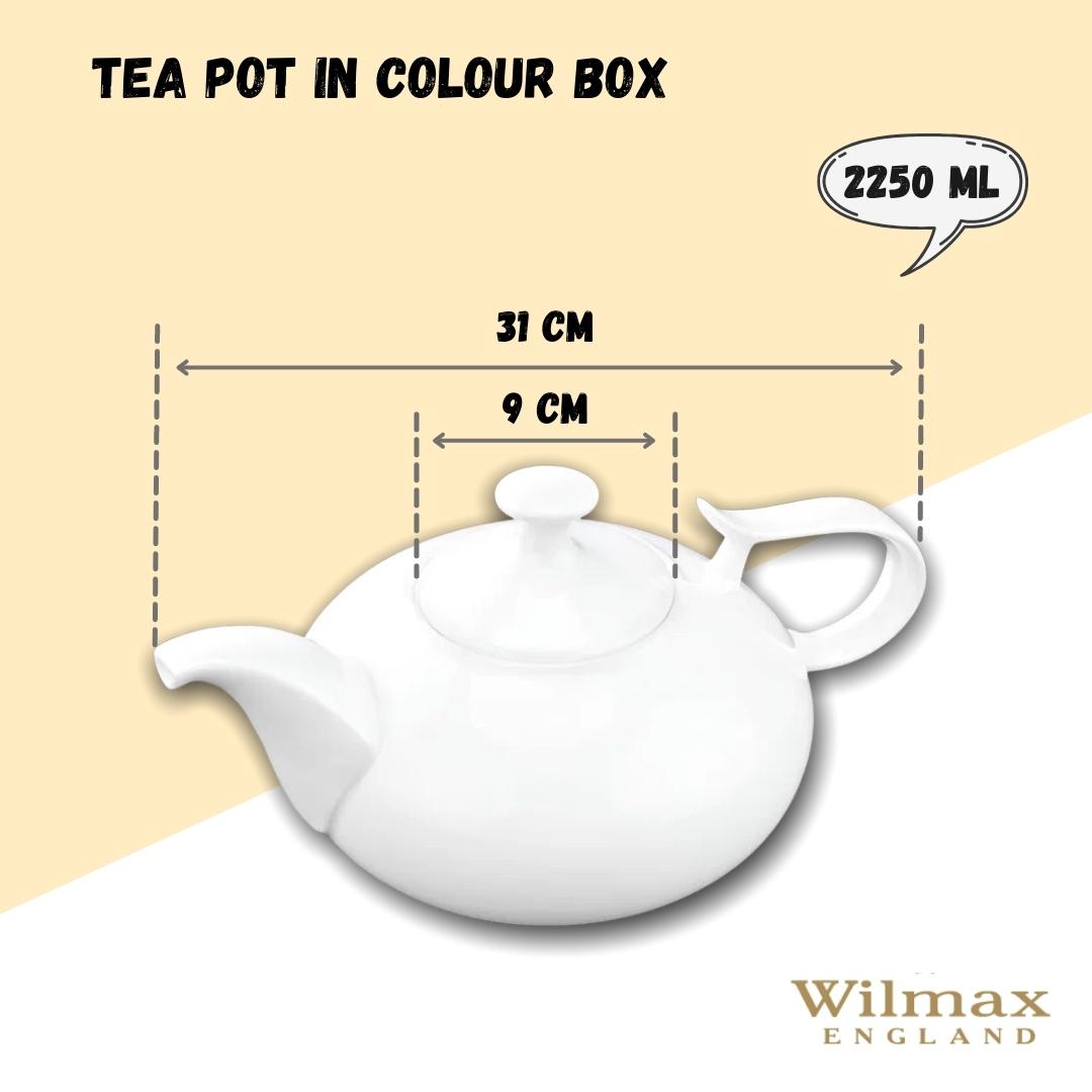 Wilmax Teekanne 2250 ml Weiß Porzellan