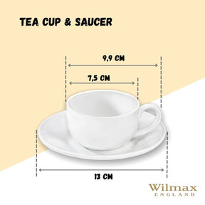 Wilmax Espressotassen mit Untertassen 6er Set 100 ml WL-993002/6C