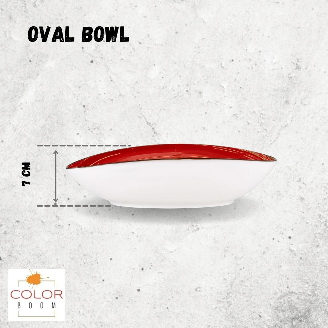 Wilmax Schale oval 30 cm Rot Porzellan WL-669241/A