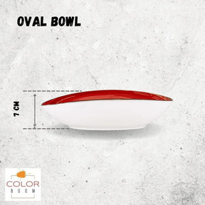 Wilmax Schale oval 30 cm Rot Porzellan WL-669241/A