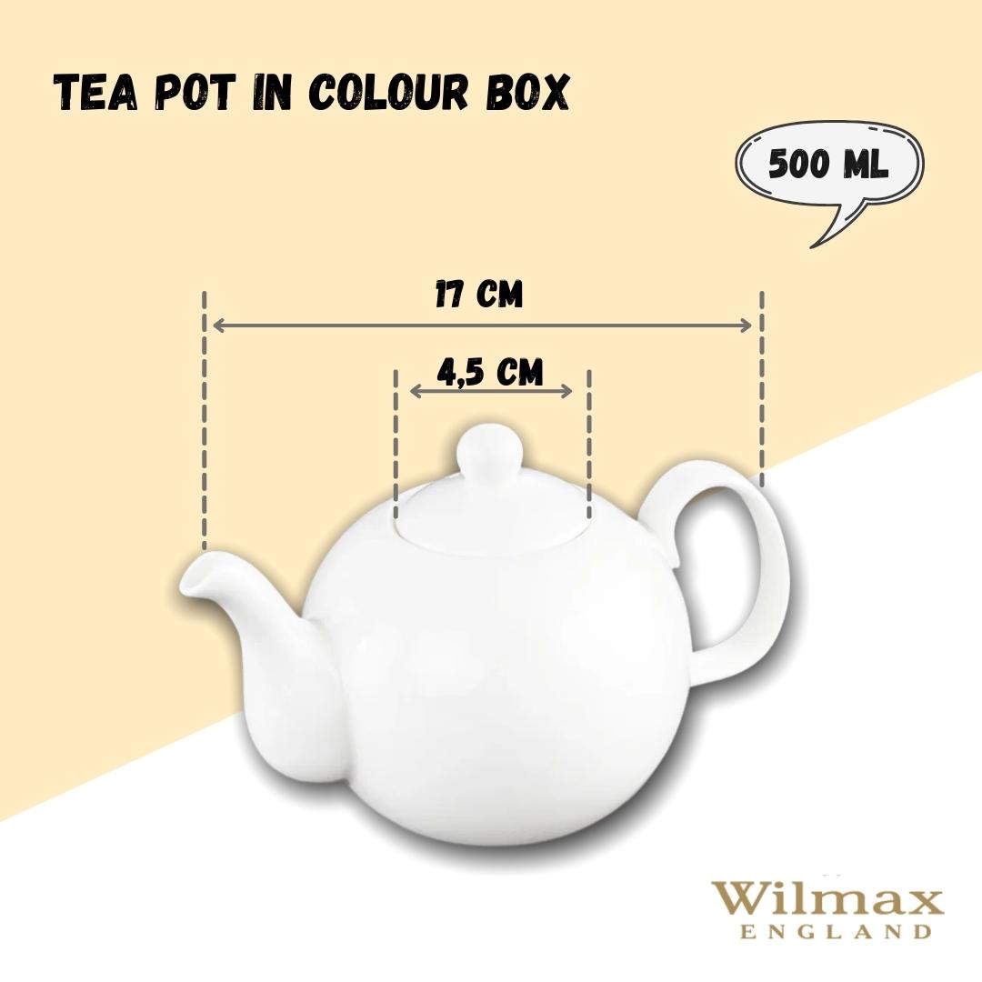 Wilmax Teekanne 500 ml Olivia Weiß Porzellan WL-994018/A