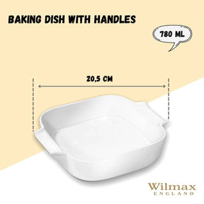 Wilmax Auflaufform mit Griffen 780 ml Porzellan Weiß WL-997024/1C
