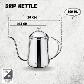 Wilmax Drip Kettle 600 ml Edelstahl
