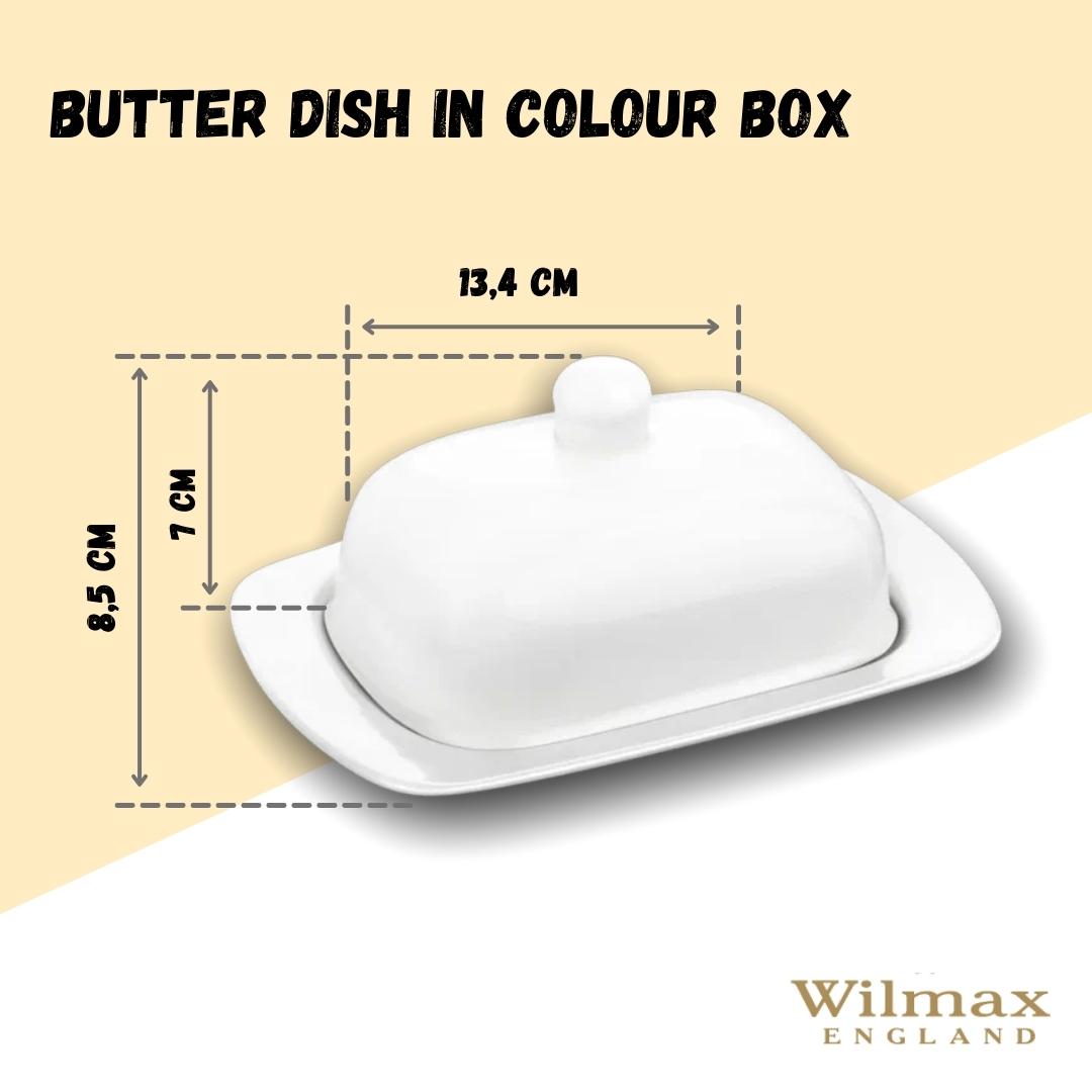 Wilmax Butterdose 19x12.5x8.5 cm Porzellan Weiß WL-996109/1C