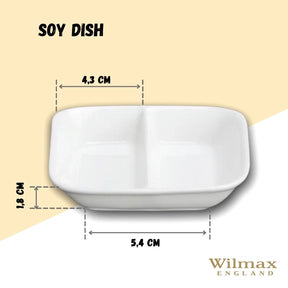 Wilmax Sojaschale 8.5 x 8.5 cm Porzellan Weiß WL-996050/A