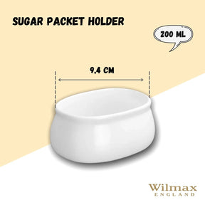 Wilmax Zuckerpäckchenhalter Porzellan Weiß
