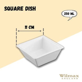 Wilmax Schale 250 ml 11 cm aus Porzellan, Weiß WL-992387/A