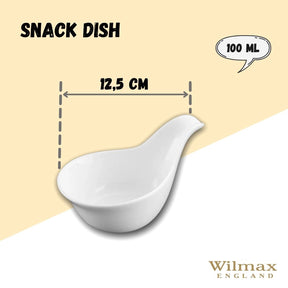 Wilmax Schale 100 ml 12.5 cm aus Porzellan, Weiß WL-992490/A