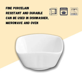 Wilmax Schale 140 ml 9 cm aus Porzellan, Weiß WL-992425/A