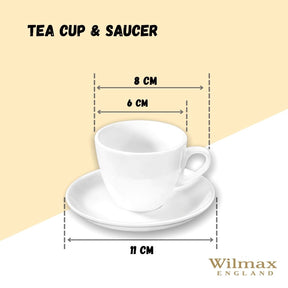 Wilmax Espressotasse mit Untertasse 75 ml Weiß Porzellan WL-993173/AB