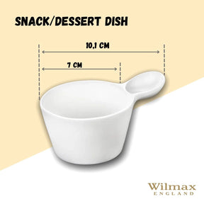 Wilmax Snack- und Dessertschale 100 ml Porzellan Weiß WL-996104/A