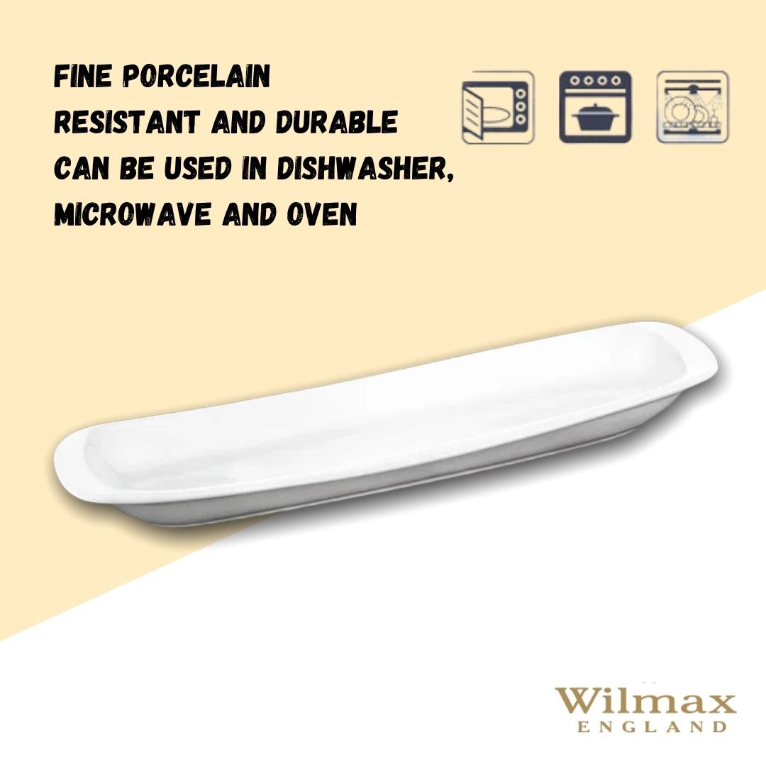 Wilmax Teller 33 cm aus Porzellan, Weiß WL-992644/A