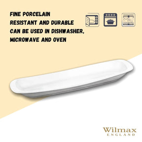 Wilmax Teller 33 cm aus Porzellan, Weiß WL-992644/A