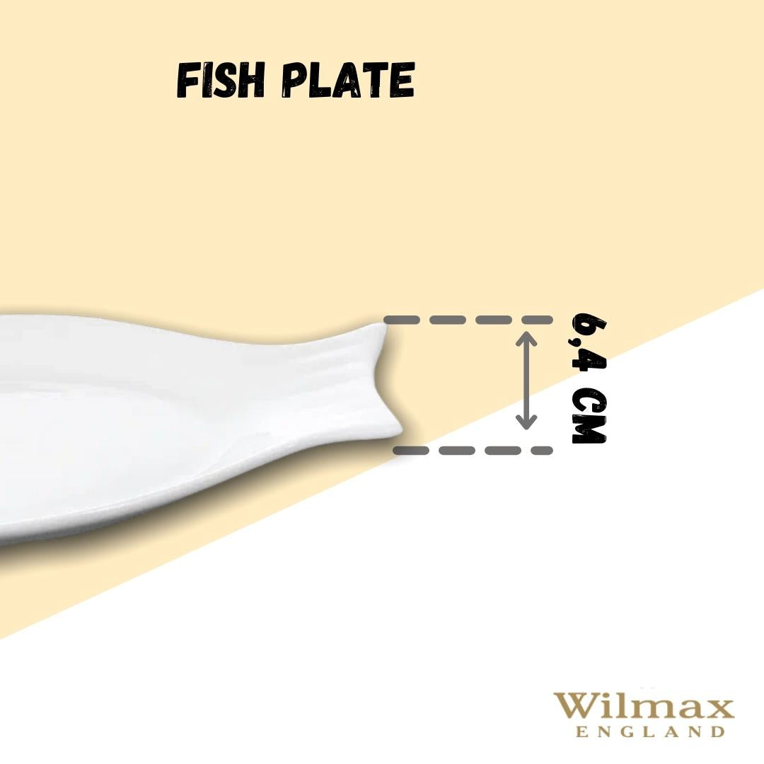 Wilmax Fischplatte 25.5 cm aus Porzellan Weiß WL-992007/A