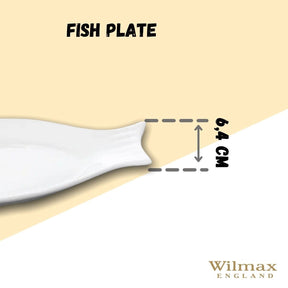 Wilmax Fischplatte 25.5 cm aus Porzellan Weiß WL-992007/A
