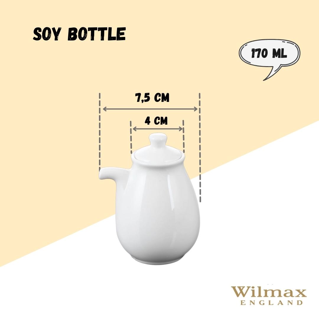 Wilmax Sojasaucenflasche 170 ml Porzellan Weiß WL-996015/A