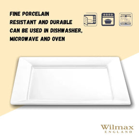 Wilmax Dessertteller 18.5 x 18.5 cm aus Porzellan, Weiß WL-991222/A