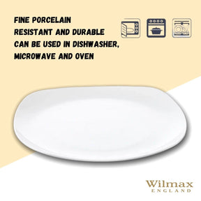 Wilmax Dessertteller 19.5 cm aus Porzellan, Weiß WL-991001/A