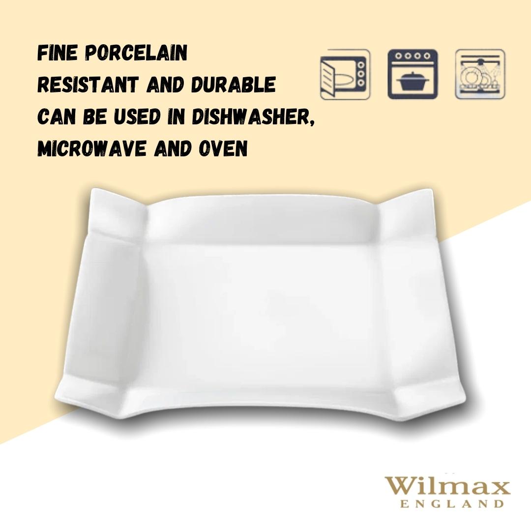 Wilmax Speiseteller 25 x 25 cm aus Porzellan, Weiß WL-991232/A