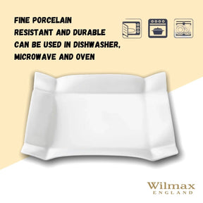 Wilmax Speiseteller 25 x 25 cm aus Porzellan, Weiß WL-991232/A