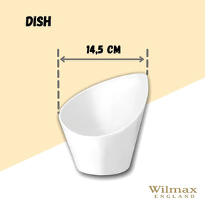 Wilmax Schale 14 cm aus Porzellan, Weiß WL-992774/A