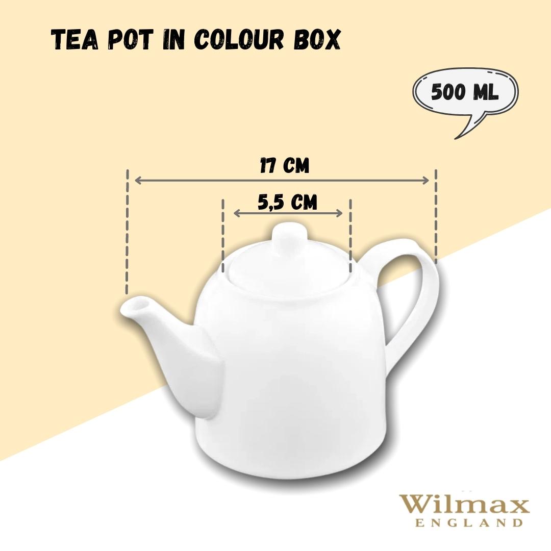 Wilmax Teekanne 500 ml Weiß Porzellan