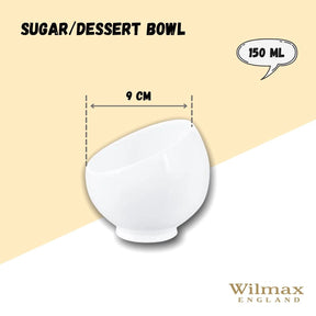 Wilmax Zuckerschale 8.5 x 9 cm Weiß Porzellan Olivia