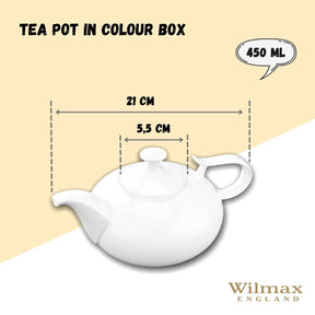 Wilmax Teekanne 450 ml Weiß Porzellan WL-994001/1C