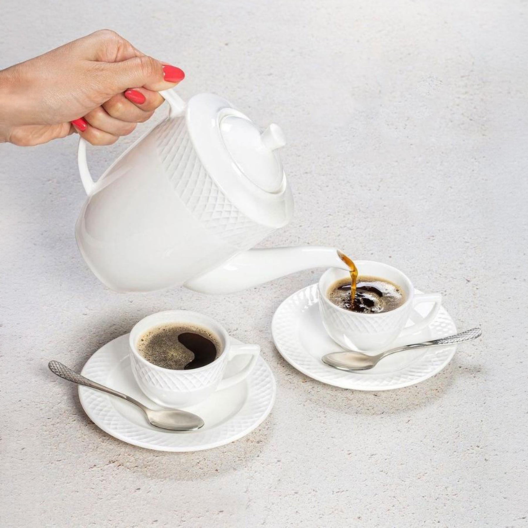 Wilmax Kaffeekanne 750 ml Weiß Porzellan WL-880111/1C