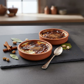 Viapot RUMELI 2er Set - 450 ml - Innen Braun Glasiert - Terrakotta-Schalen - 16×4 cm