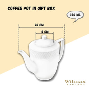 Wilmax Kaffeekanne 750 ml Weiß Porzellan WL-880111/1C