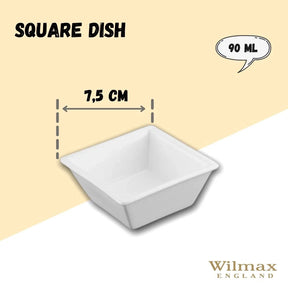 Wilmax Schale 90 ml 7.5 cm aus Porzellan, Weiß WL-992546/A