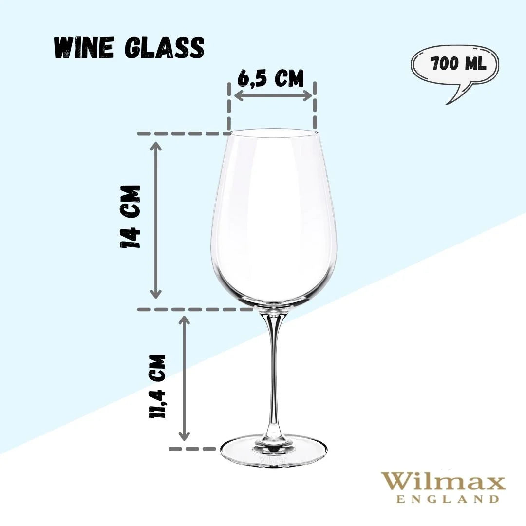 Wilmax Weinglas 700 ml Kristallglas Transparent 2er Set WL-888035/2C