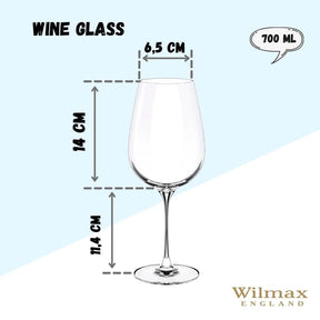 Wilmax Weinglas 700 ml Kristallglas Transparent 2er Set WL-888035/2C